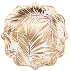 8 ASSIETTES CARTON EXOTIQUE TROPICAL PARTY 23CM