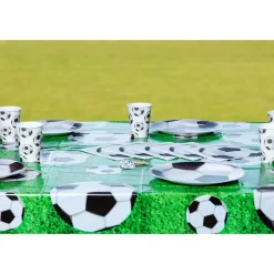10 ASSIETTES CARTON FOOTBALL VINTAGE 23CM BLANC