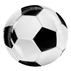 10 ASSIETTES CARTON FOOTBALL VINTAGE 23CM BLANC