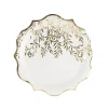 8 ASSIETTES CARTON JOLIS BRINS 23CM BLANC