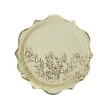 8 ASSIETTES CARTON JOLIS BRINS 23CM VERT SAUGE