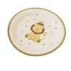 6 ASSIETTES CARTON LION COURONNÉ 18 CM