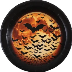 10 ASSIETTES CARTON MANOIR HANTÉ LUNE 22.5CM NOIR