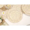 6 ASSIETTES CARTON MARGUERITE 18CM NATURE