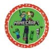 8 ASSIETTES CARTON MINECRAFT JEUX VIDÉO 23CM
