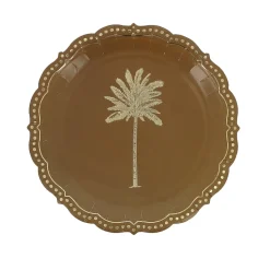 8 ASSIETTES CARTON PARFUM D'ORIENT 23CM CHOCOLAT