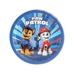 8 ASSIETTES CARTON PAW PATROL QG 23CM BLEU