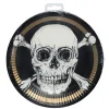 10 ASSIETTES CARTON PIRATE CHIC 23CM NOIR