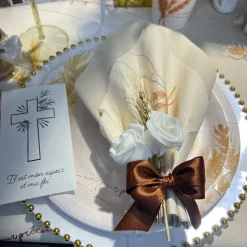 8 ASSIETTES CARTON ÉPIS DE BLÉ 23CM BLANC