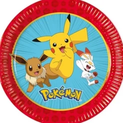 8 ASSIETTES CARTON POKÉMON NEXT GENERATION 23CM
