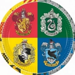 8 ASSIETTES CARTON POUDLARD HARRY POTTER 23CM