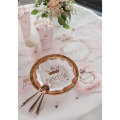 10 ASSIETTES CARTON PRINCESSE 21CM ROSE GOLD