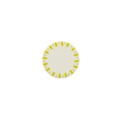 6 ASSIETTES CARTON RAYÉ DOLCE VITA 18CM JAUNE