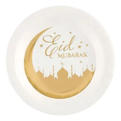 10 ASSIETTES CARTON RELIGION EID MUBARAK 22.5CM OR