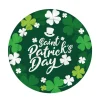 6 ASSIETTES CARTON SHAMROCK ST PATRICK 23CM VERT