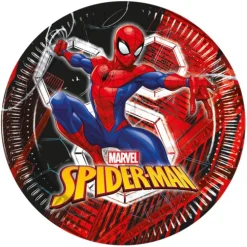 8 ASSIETTES CARTON SPIDERMAN WORLD OF WEBS 23CM