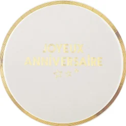 10 ASSIETTES CARTON STAR UN JOUR 22.5CM OR