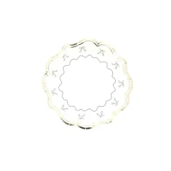 8 ASSIETTES CARTON SUBLIME BLACK WHITE 18CM BLANC