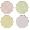 8 ASSIETTES CARTON VICHY 23CM PASTEL