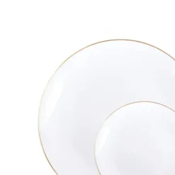 32 ASSIETTES CLASSIC COLLECTION BLANC OR