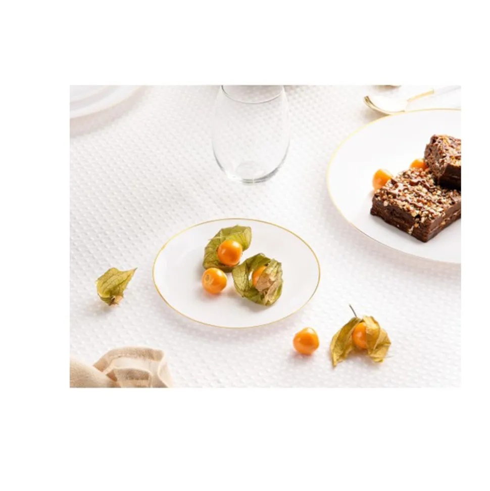 32 ASSIETTES CLASSIC COLLECTION BLANC OR