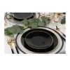 32 ASSIETTES CLASSIC COLLECTION NOIR OR