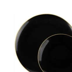 32 ASSIETTES CLASSIC COLLECTION NOIR OR