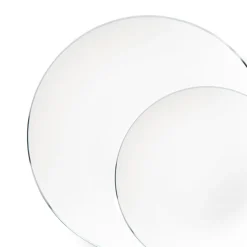 32 ASSIETTES CLASSIC COLLECTION BLANC ARGENT