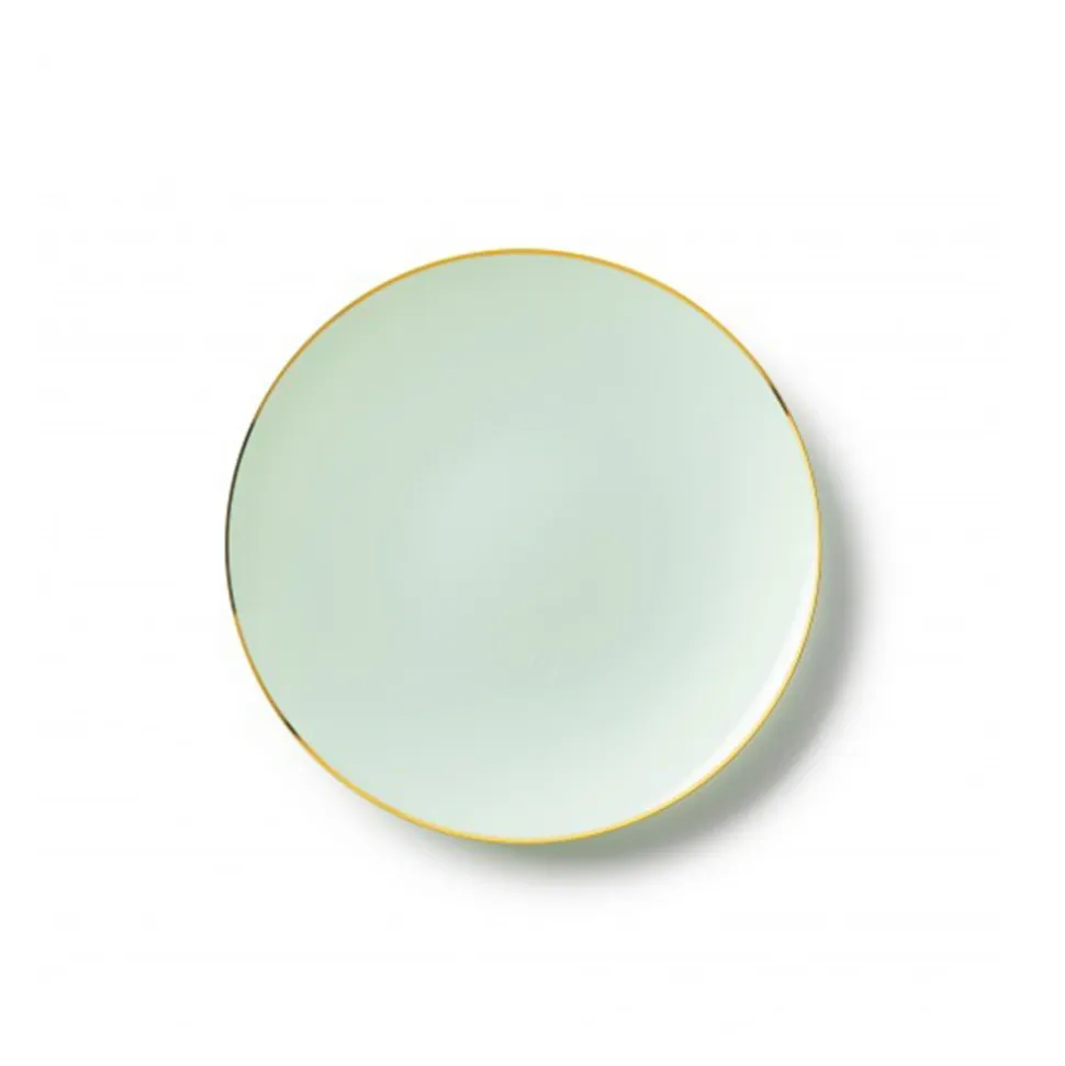 10 ASSIETTES 19CM CLASSIC COLLECTION VERT OR
