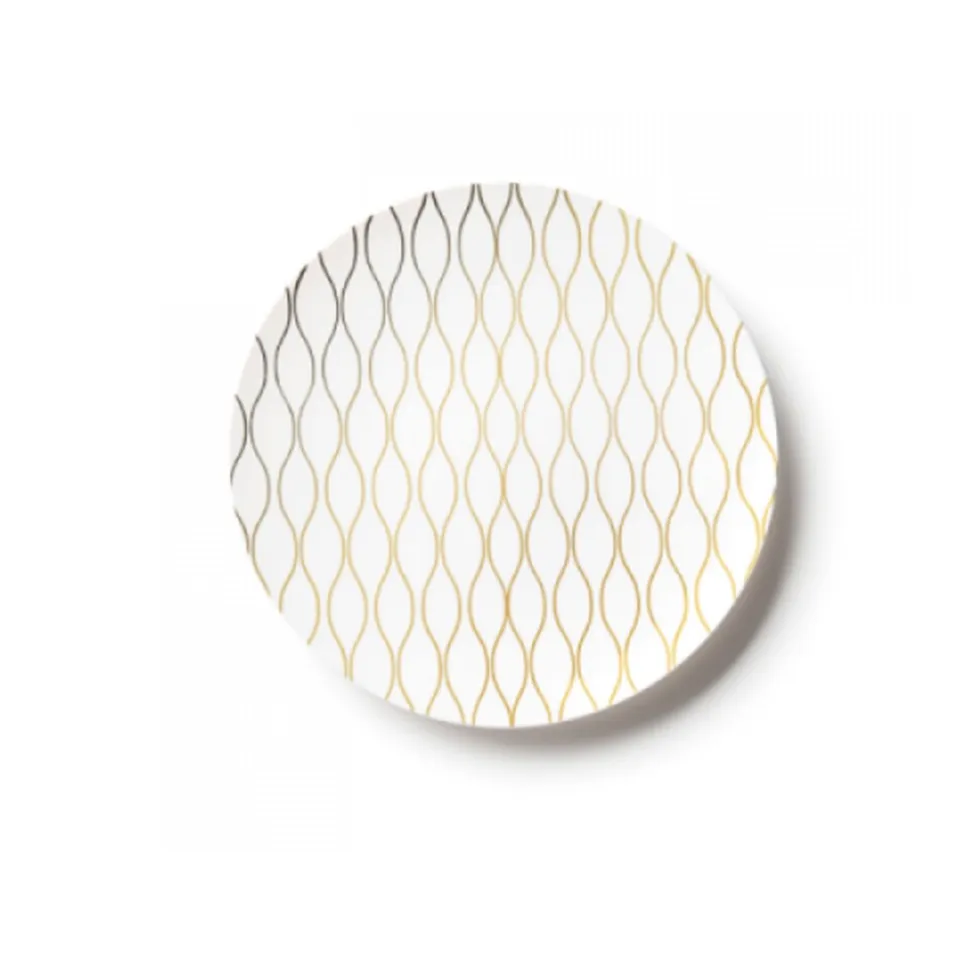 10 ASSIETTES 19CM WHISK COLLECTION BLANC OR