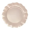 10 ASSIETTES À DINER RÉUTILISABLE 26CM ROSE PERLÉ