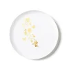 20 ASSIETTES EDGE GARDEN BLANCHES ET OR