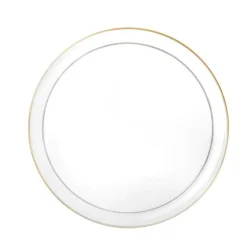 20 ASSIETTES EDGE PRESTIGE TRANSPARENTES ET OR