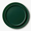 20 ASSIETTES EDGE PRESTIGE VERTES ET OR