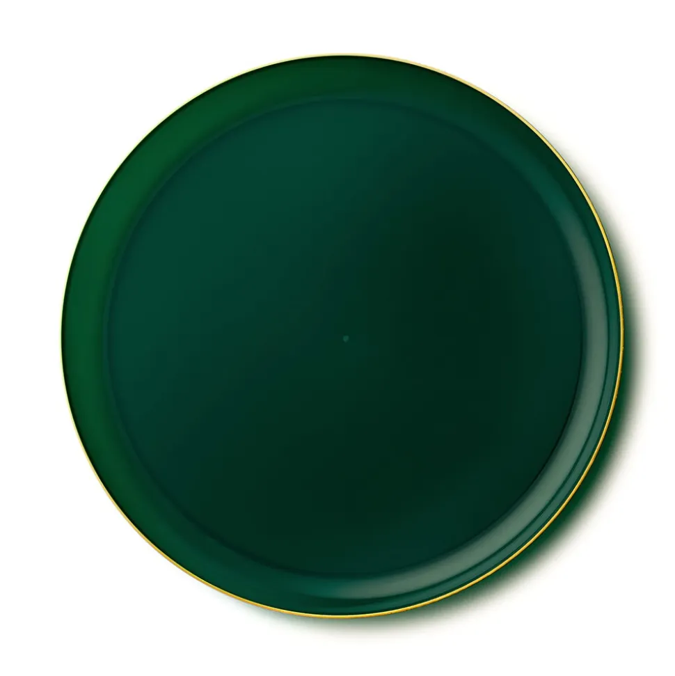 20 ASSIETTES EDGE PRESTIGE VERTES ET OR