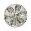 3 ASSIETTES À HUITRES 26CM ARGENT