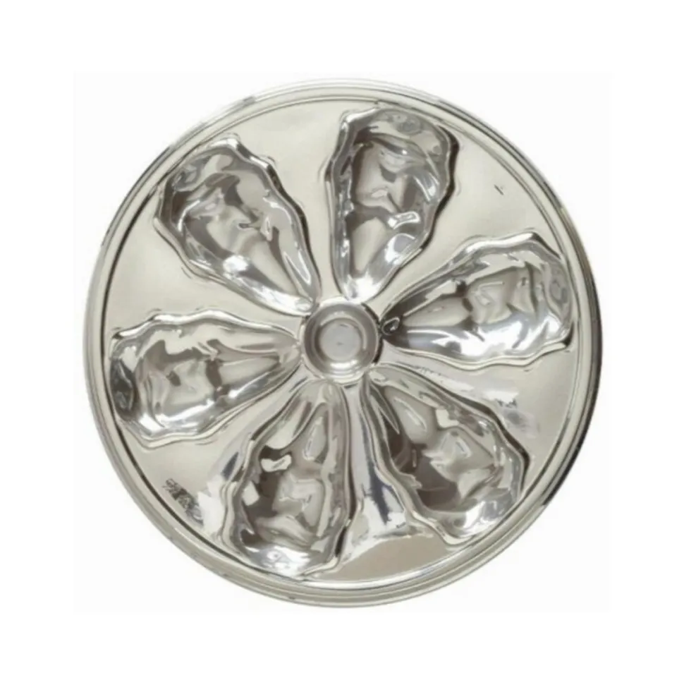 3 ASSIETTES À HUITRES 26CM ARGENT