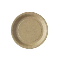 50 ASSIETTES KRAFT 18CM BIODÉGRADABLES