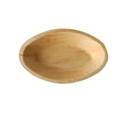 6 ASSIETTES OVALES 18CM PALMIER BIODEGRADABLES