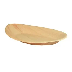6 ASSIETTES OVALES 26CM PALMIER BIODEGRADABLES
