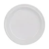 25 ASSIETTES PLASTIQUE RÉUTILISABLE 25CM BLANC