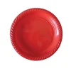 20 ASSIETTES PLASTIQUE RÉUTILISABLE 22CM ROUGE