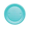 20 ASSIETTES PLASTIQUE RÉUTILISABLE 22CM BLEU CIEL