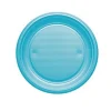 20 ASSIETTES PLASTIQUE RÉUTILISABLE 22CM TURQUOISE