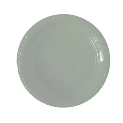20 ASSIETTES PLASTIQUE RÉUTILISABLE 22CM TAUPE