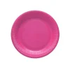 8 ASSIETTES PLATES CARTON ROND 23CM FUCHSIA