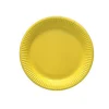 8 ASSIETTES PLATES CARTON ROND 23CM JAUNE