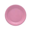 8 ASSIETTES PLATES CARTON ROND 23CM VIEUX ROSE