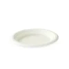 50 ASSIETTES RONDES CANNE À SUCRE 18CM BLANC