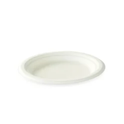 50 ASSIETTES RONDES CANNE À SUCRE 18CM BLANC